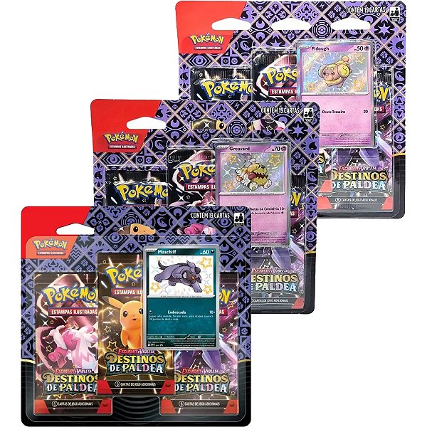 Jogo De Carta Pokemon Deck Escarlate E Violeta Destinos De Paldea Com 19 Cartas Copag