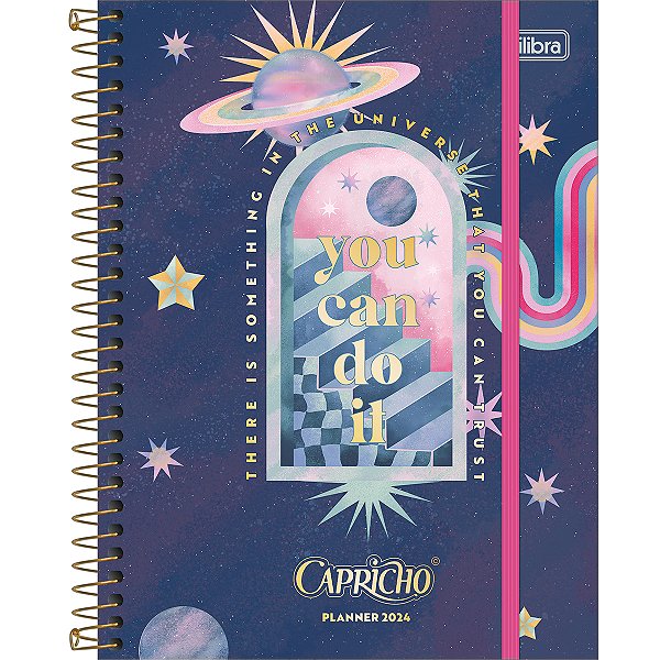 Agenda 2024 Planner Capricho Espiral Capa Dura M7 (17,7 X 24cm) 80 Folhas Tilibra Ref: 179728
