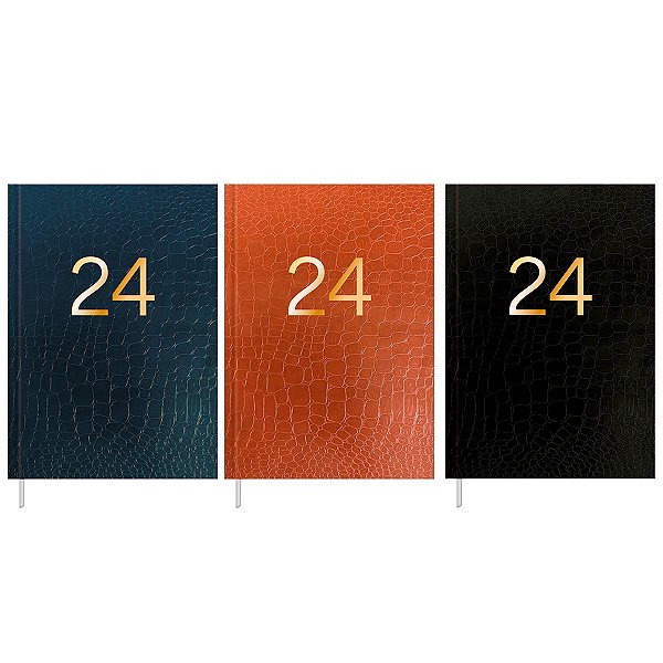 Agenda 2025 Executivo Croco Cores Diária Costurada M6 (14,5 X 20,5cm) 208 Folhas Tilibra Ref: 347744