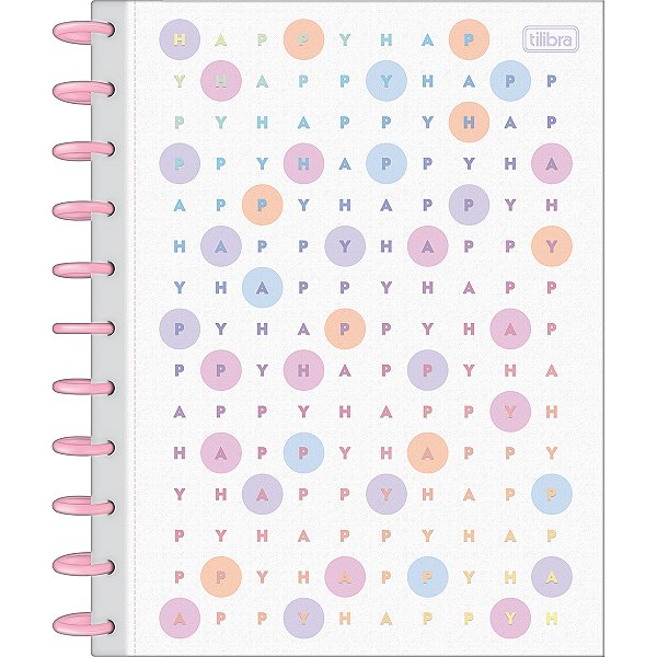 Caderno 10x1 Matérias Universitário Tilidisco Happy Disco Capa Dura 160 Folhas 90g/m² Tilibra Ref: 342840
