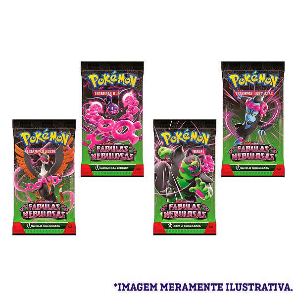 Jogo De Carta Pokemon Escarlate E Violeta 6.5 Fábulas Nebulosas Com 1 Booster (6 Cartas) Copag