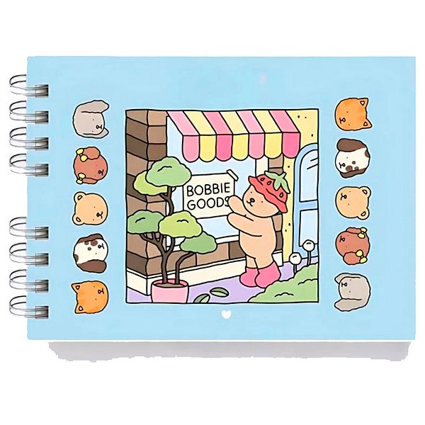 Livro Para Colorir Tipo Bobbie Goods Azul Espiral Capa Dura 50 Páginas 150g/m²