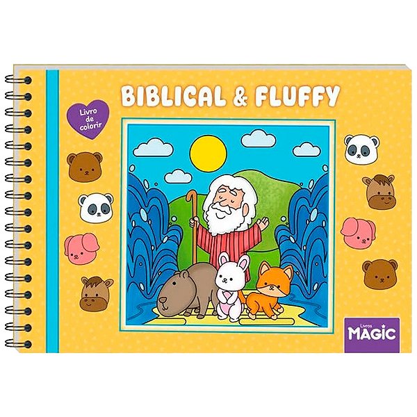 Livro Para Colorir Tipo Bobbie Goods Biblical E Fluffy Amarelo Espiral Capa Dura 96 Páginas 180g/m² Magic Kids Ref: 584013