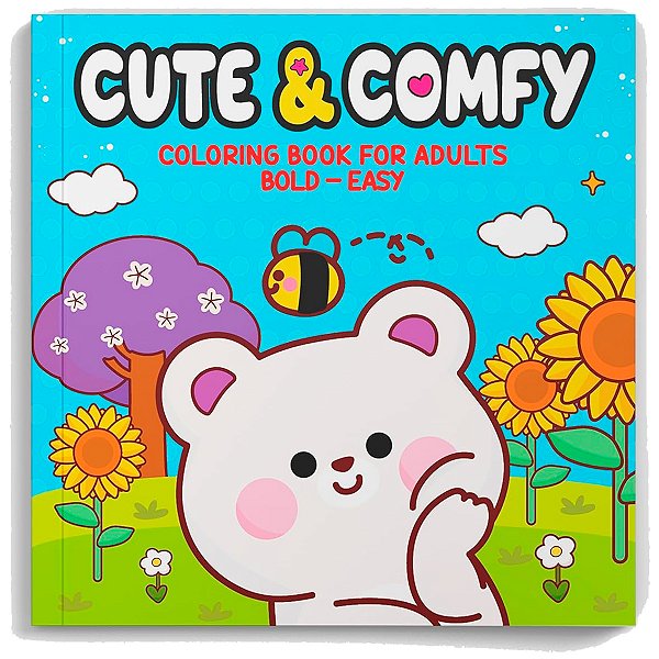 Livro Para Colorir Bobbie Goods Cute E Comfy 4 Azul Claro 32 Páginas 150g/m² Camelot