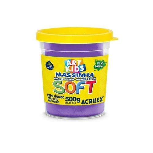 Massa De Modelar Acrilex Soft 516-Violeta 500g Ref: 07350