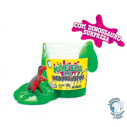 Slime Kimeleka Acrilex Dinossauros Cores 180g Ref: 05840