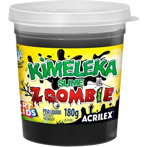 Slime Kimeleka Zoombie Preto 180 g Acrilex
