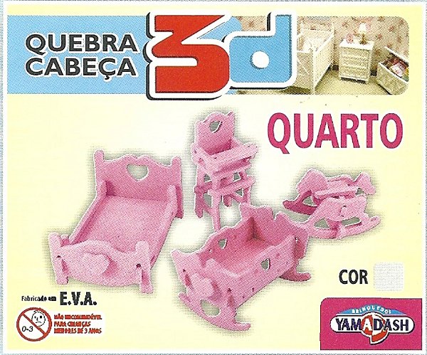 Quebra-Cabeça em E.V.A. 3D Quarto Brinquedos Yamadash