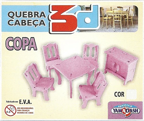Quebra-Cabeça em E.V.A. 3D Copa Brinquedos Yamadash