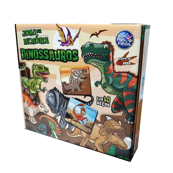 Quebra-Cabeça Dinossauros 40 peças Pais e Filhos Ref: 7269