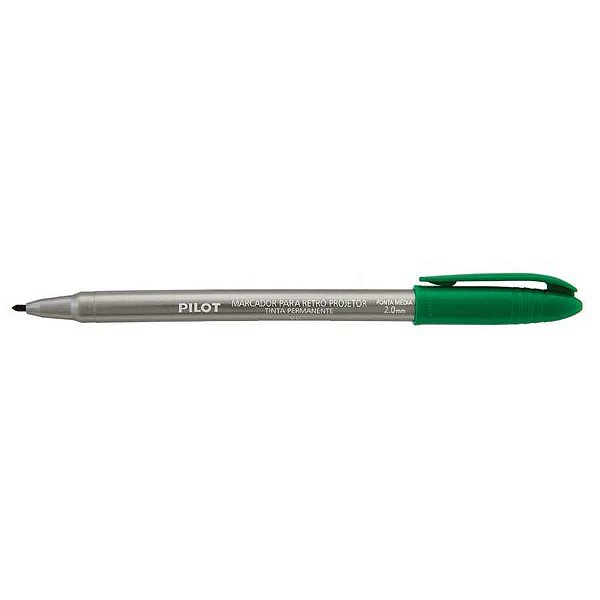 Marcador para Retro Projetor 2.0 Verde Tinta Permanente Pilot