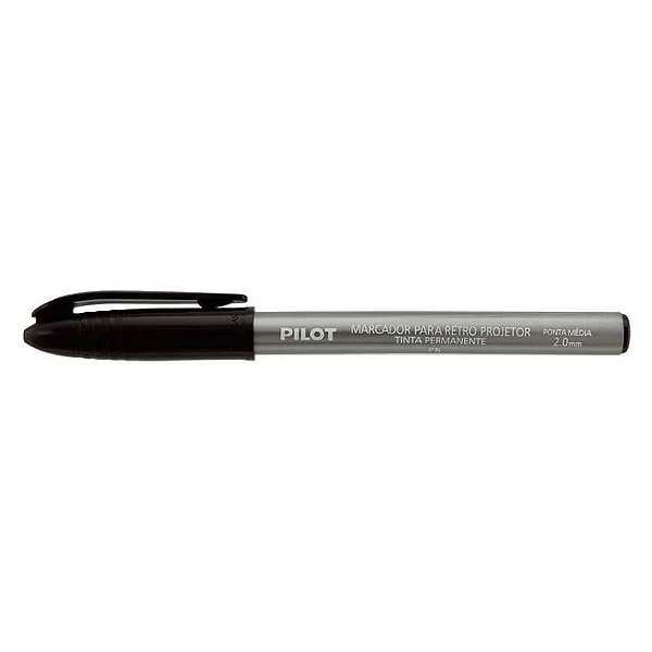 Marcador para Retro Projetor 2.0 Preto Tinta Permanente Pilot