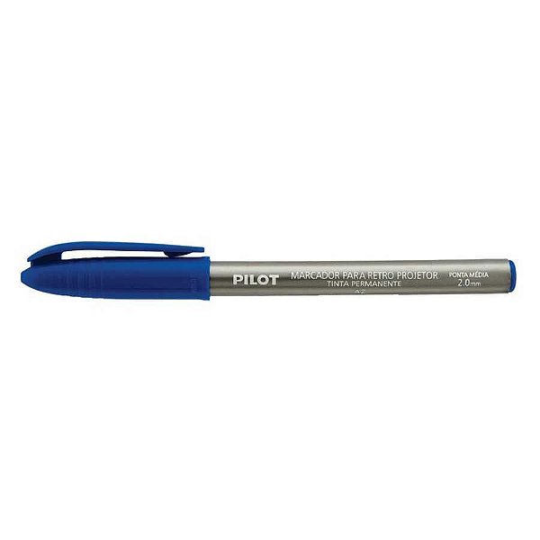 Marcador para Retro Projetor 2.0 Azul Tinta Permanente Pilot