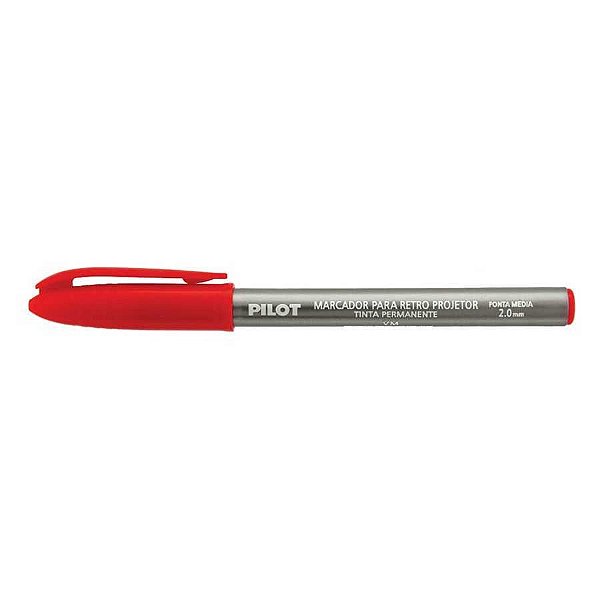 Marcador para Retro Projetor 2.0 Vermelho Tinta Permanente  Pilot