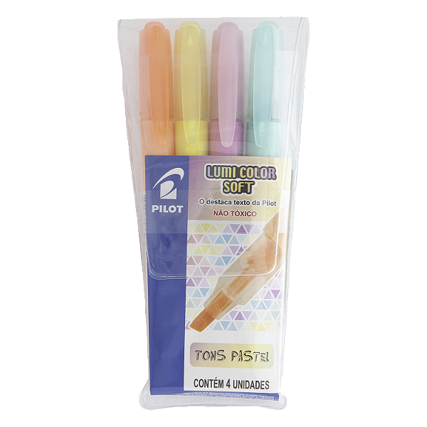 Marca Texto Tons Pastel Lumicolor Soft com 4 unidades Pilot