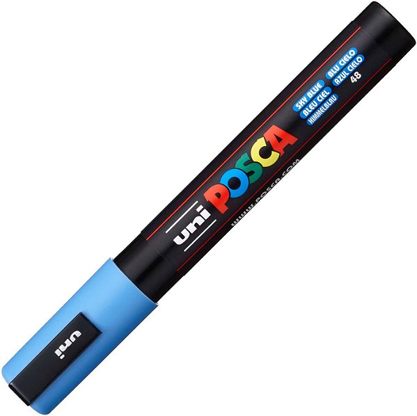 Caneta Marcador Posca 48 Azul Céu PC-5M 1.8 - 2.5 mm Uni