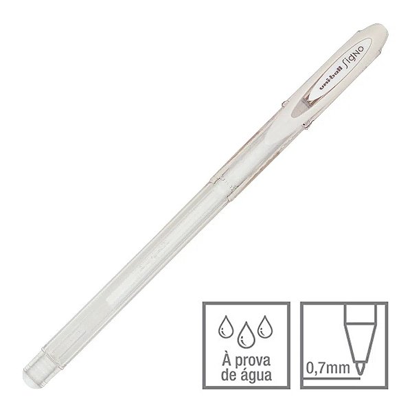 Caneta Gel Signo Branca 0.7mm Angelic Colour Uni-Ball Ref: UM-120AC