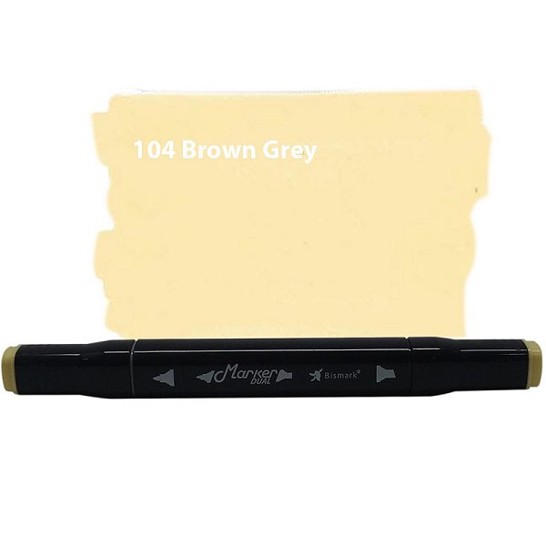 Caneta Marcador Permanente Duas Pontas 104 Brown Grey Bismark