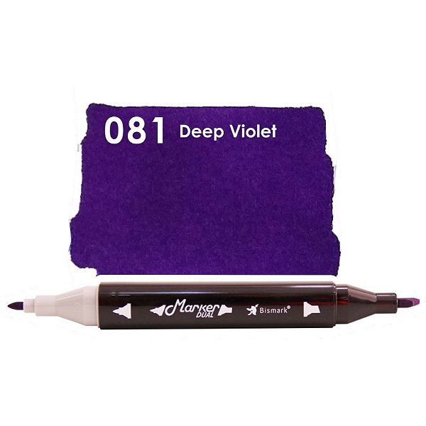 Caneta Marcador Permanente Duas Pontas 081 Violeta Profunda Bismark