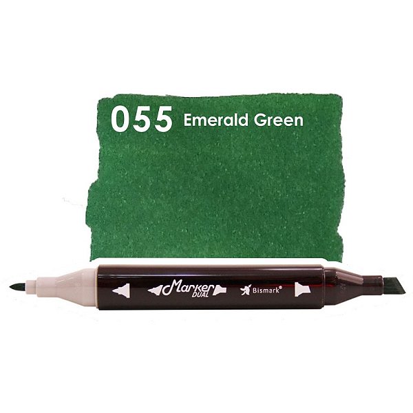 Caneta Marcador Permanente Duas Pontas 055 Esmerald Green Bismark