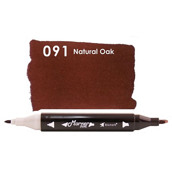 Caneta Marcador Permanente Duas Pontas 091 Natural Oak Carvalho Bismark