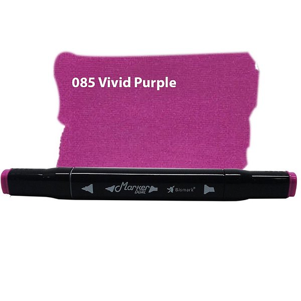 Caneta Marcador Permanente Duas Pontas 085 Vivid Purple Bismark