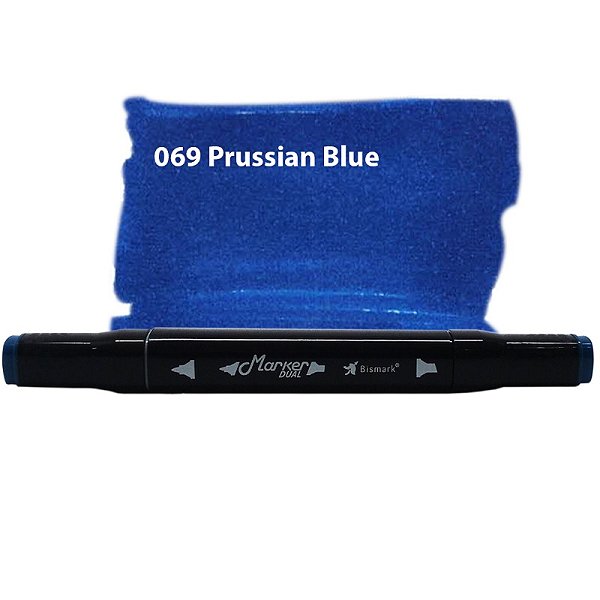 Caneta Marcador Permanente Duas Pontas 069 Prussian Blue Bismark