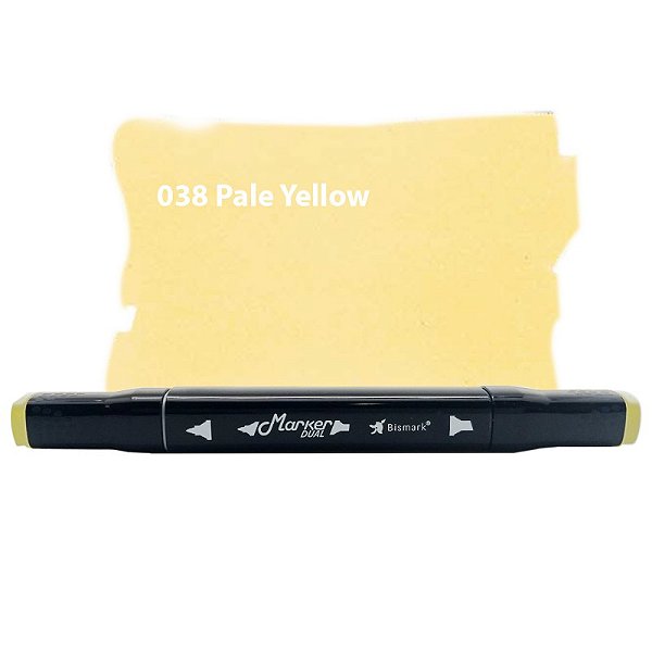 Caneta Marcador Permanente Duas Pontas 038 Pale Yellow Bismark