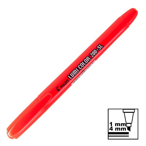 Marca Texto Vermelho Neon Lumi Color 200-SL Pilot