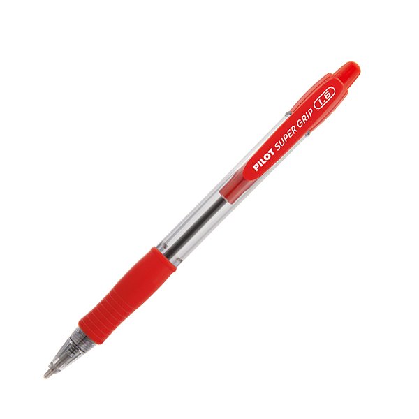 Caneta Pilot Esferográfica Retrátil Super Grip 1.6 Vermelho Ref: BPGP-10R 1.6VM