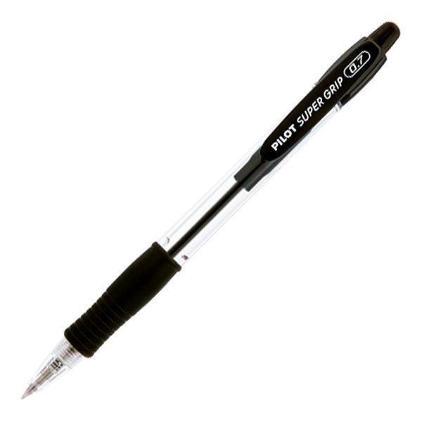 Caneta Pilot Esferográfica Retrátil Super Grip 0.7 Preta Ref: BPGP-10R 0.7PT