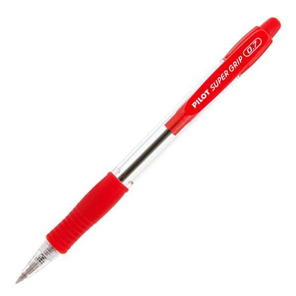 Caneta Pilot Esferográfica Retrátil Super Grip 0.7 Vermelha Ref: BPGP-10R 0.7VM