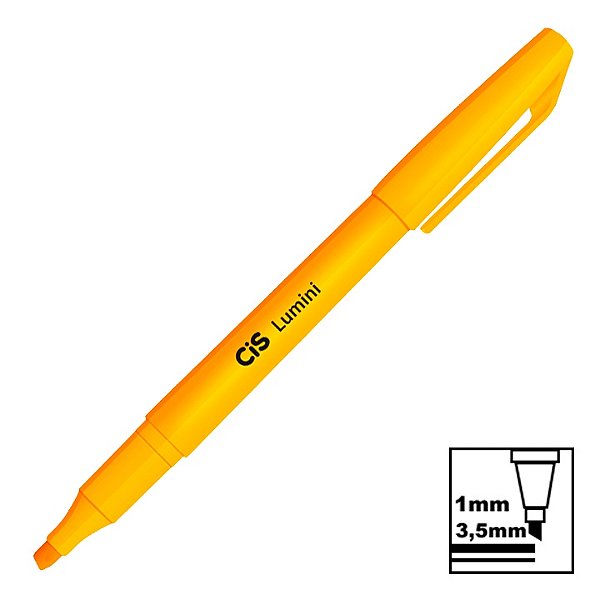Marca Texto Cis Lumini Tradicional Laranja Neon Ref: 4.8700