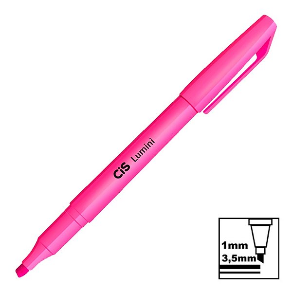 Marca Texto Cis Lumini Tradicional Rosa Neon Ref: 4.8600