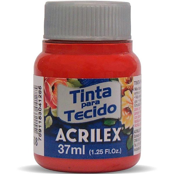 Tinta para Tecido Fosca 508 Vermelho Escarlate 37 ml Acrilex
