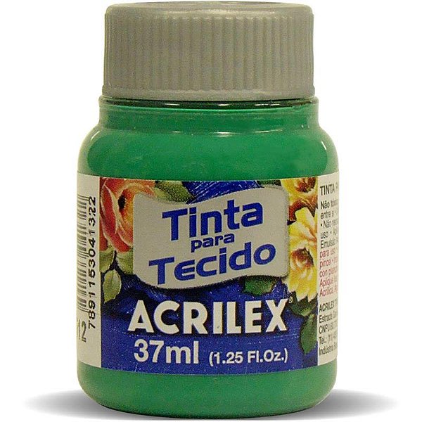 Tinta para Tecido Fosca 512 Verde Veronese 37 ml Acrilex