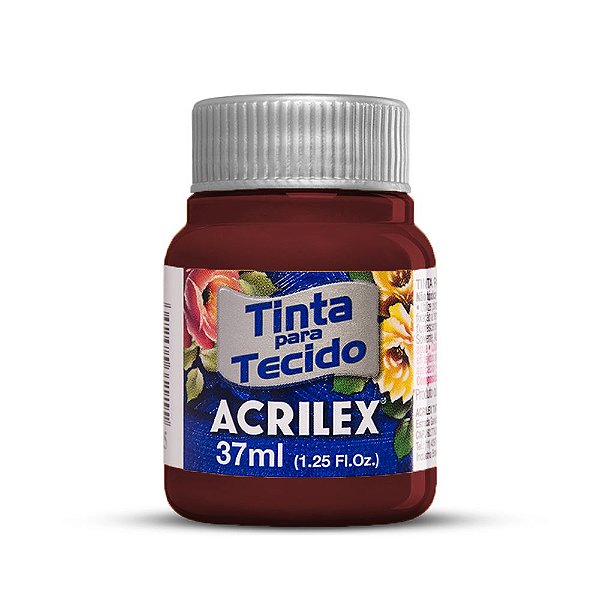 Tinta para Tecido Fosca 588 Vermelho Queimado 37 ml Acrilex