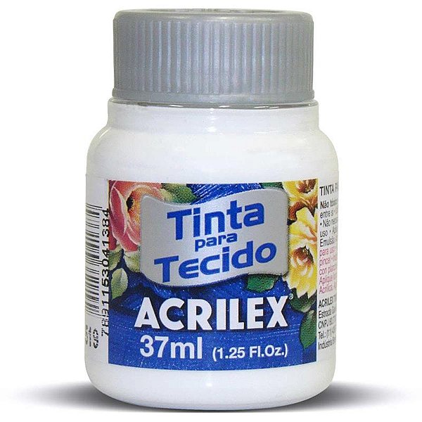 Tinta para Tecido Fosca 519 Branco 37 ml Acrilex