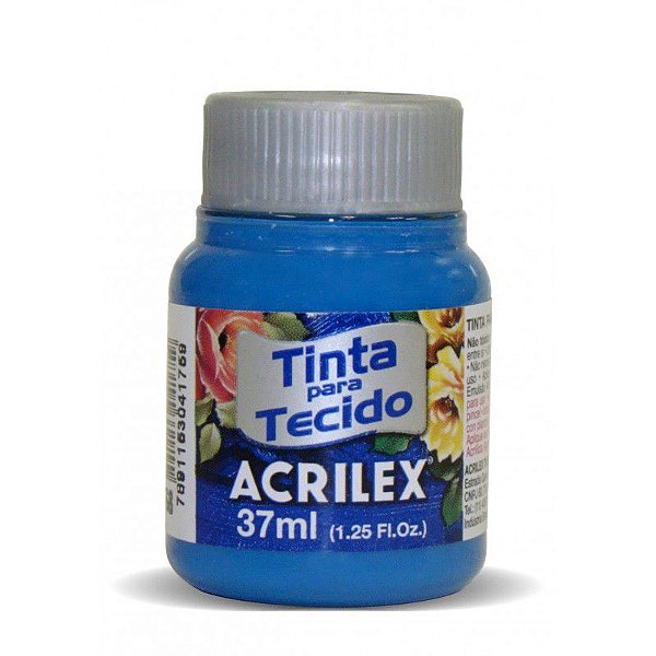 Tinta para Tecido Fosca 568 Azul Cerúleo 37 ml Acrilex