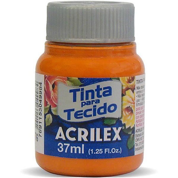 Tinta para Tecido Fosca 576 Cenoura 37 ml Acrilex