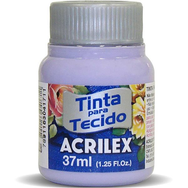Tinta para Tecido Fosca 528 Lilás 37 ml Acrilex