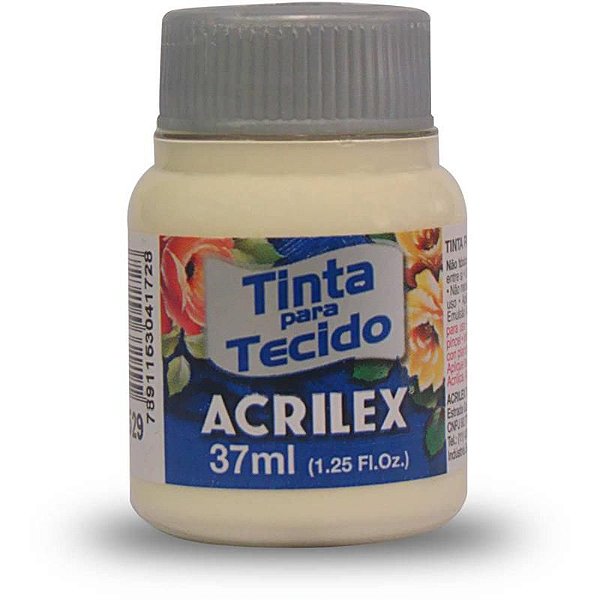 Tinta para Tecido Fosca 529 Marfim 37 ml Acrilex