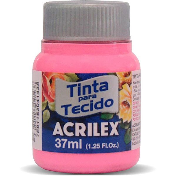 Tinta para Tecido Fosca 537 Rosa 37 ml Acrilex