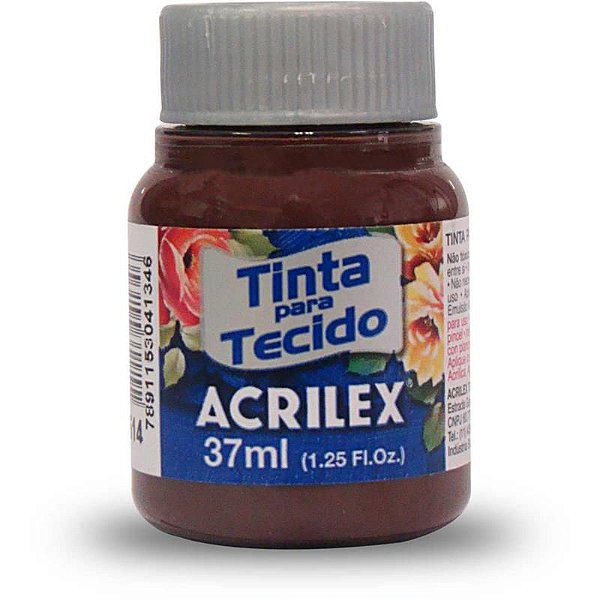 Tinta para Tecido Fosca 514 Terra Queimada 37 ml Acrilex
