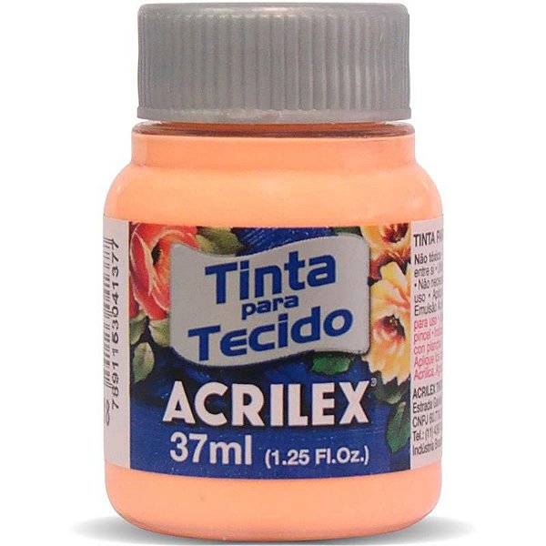 Tinta para Tecido Fosca 518 Salmão 37 ml Acrilex