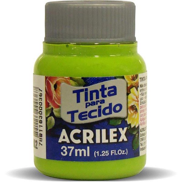 Tinta para Tecido Fosca 802 Verde Maça 37 ml Acrilex