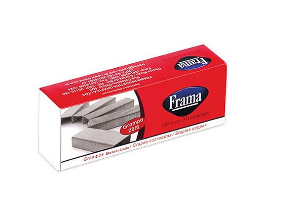 Grampo 26/6 Frama com 5000 Unidades Galvanizado