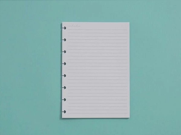 Refil A5 Disco Branco Pautado 50 Folhas 90g/m² Caderno Inteligente Ref: CIRA2004