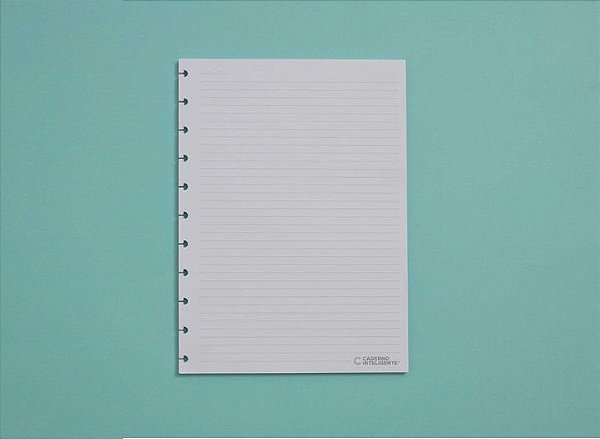 Refil Universitário Grande Disco Branco Pautado 50 Folhas 90g/m² Caderno Inteligente Ref: CIRG4003