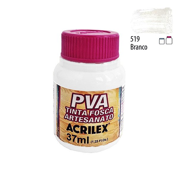 Tinta PVA Fosca 519 Branco 37 ml Acrilex